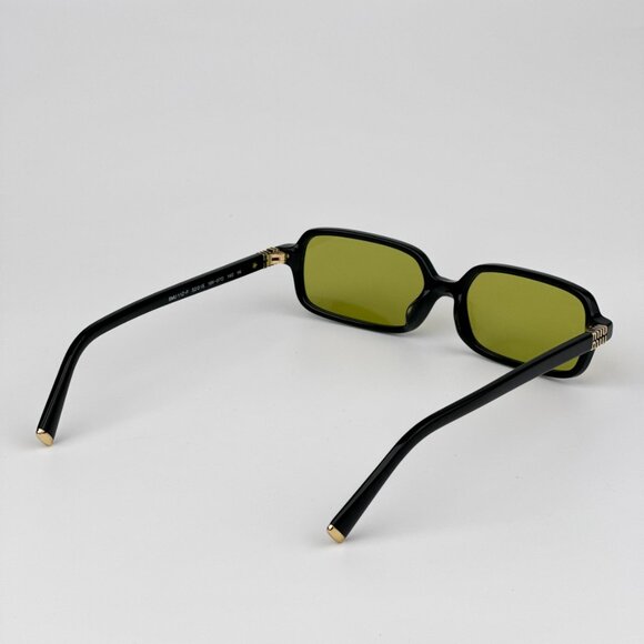 Miu Miu MU11ZSF 16K07O BRAND NEW Sunglasses Black Olive Green Rectangle Unisex - Picture 8 of 12